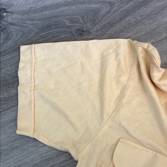 VINTAGE Christian Dior Men's Butter Yellow Button Down Shirt - Picture 4 of 6